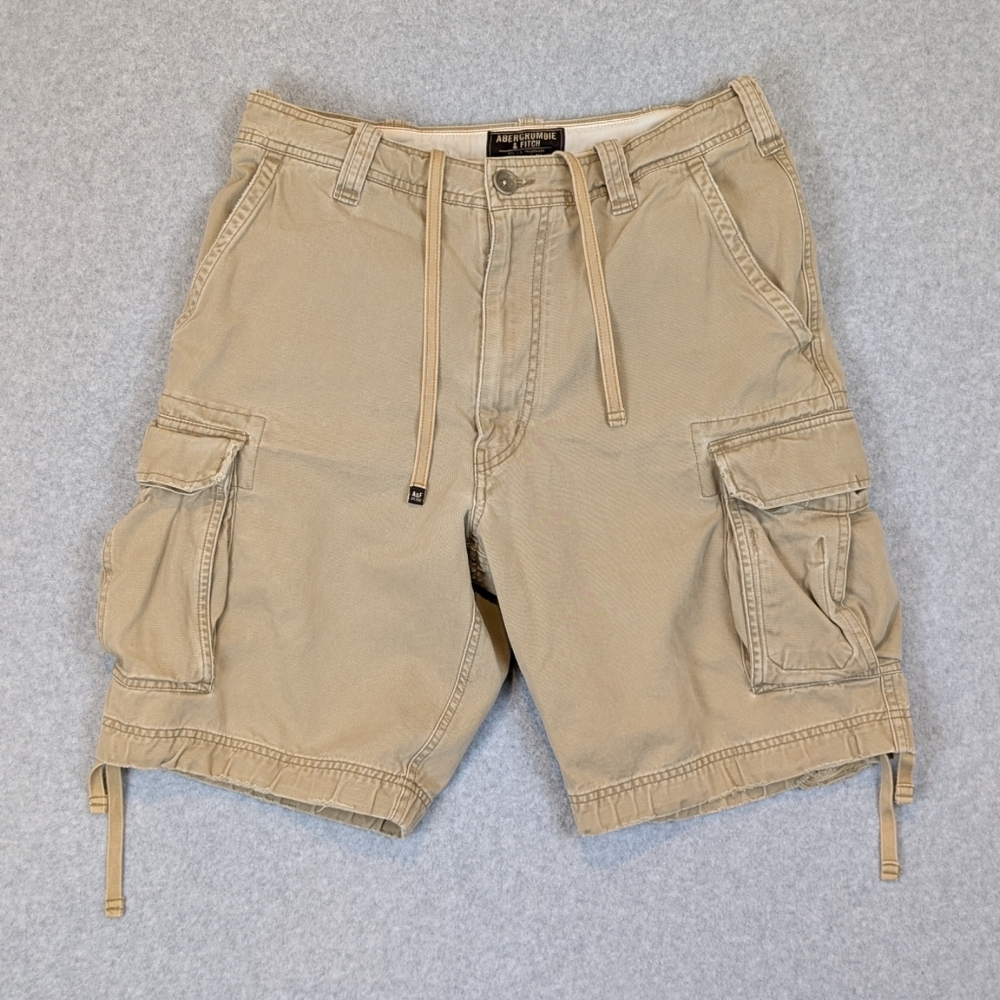Vintage Abercrombie & Fitch Cargo Shorts Men's 32 Khaki Paratrooper Fatigues Y2K